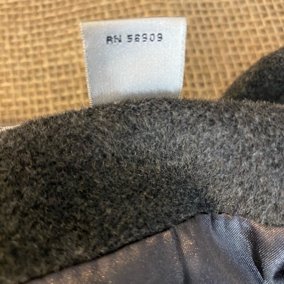 Angora/Wool Coat Preston & York Sz 6 Long Button Up Dark Grey Fully Lined - Picture 3 of 10